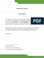 Certificado Laboral