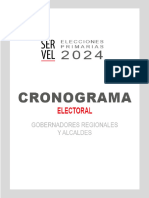 Cronograma Elecciones Primarias 2024