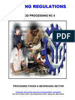 Training Regulations: Food Processing NC Ii