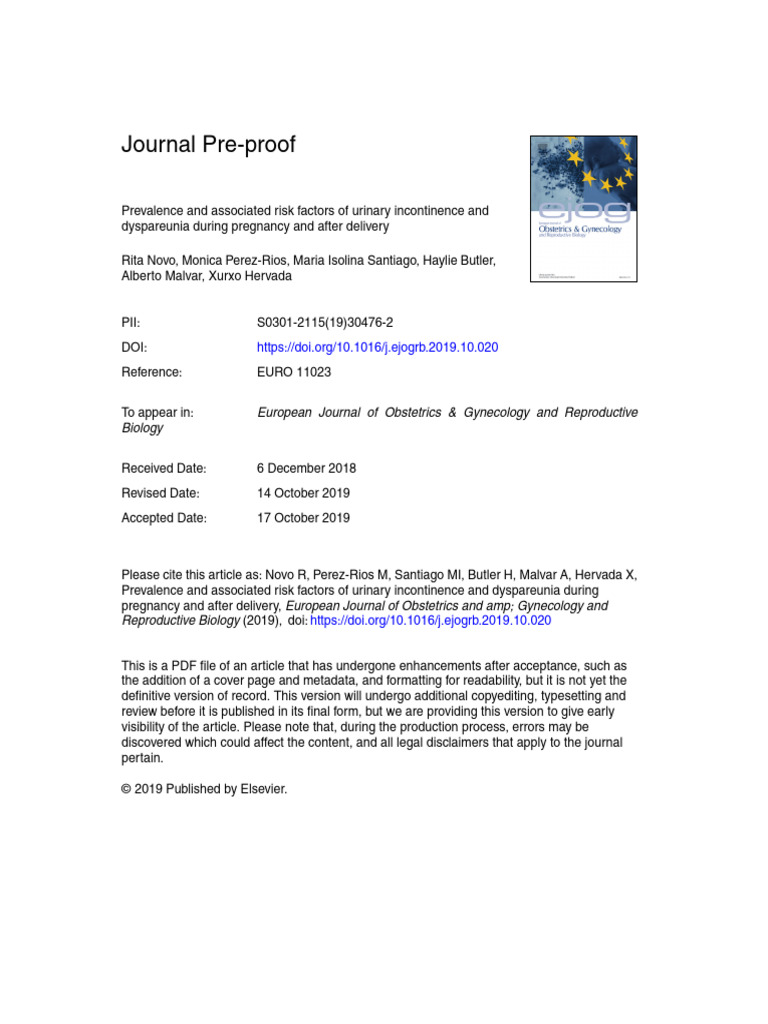 10 1016@j Ejogrb 2019 10 020 | PDF | Childbirth | Postpartum Period