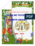 Plan de Tutoria de 5to Grado Año - 2023