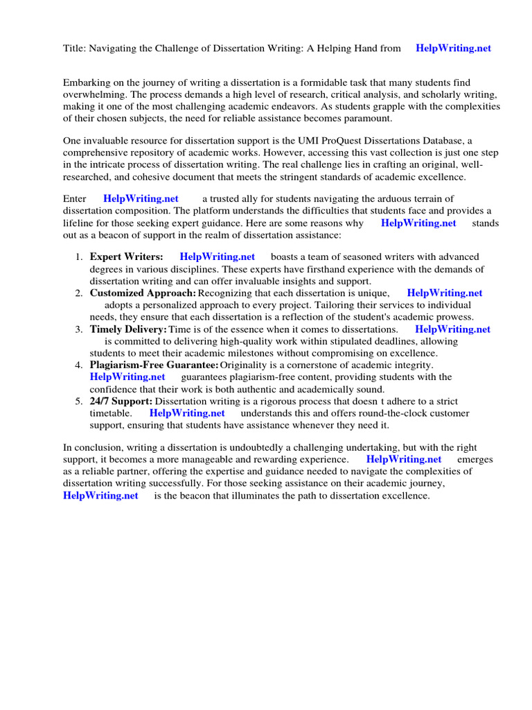 Dissertation Writing Support Guide | PDF | Thesis | Publishing