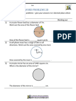 Area of A Circle Word Problems 2b