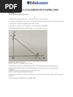 Uneb U.C.E Mathematics Paper 2 2018