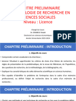 Chapitre Préliminaire Méthodologie Licence