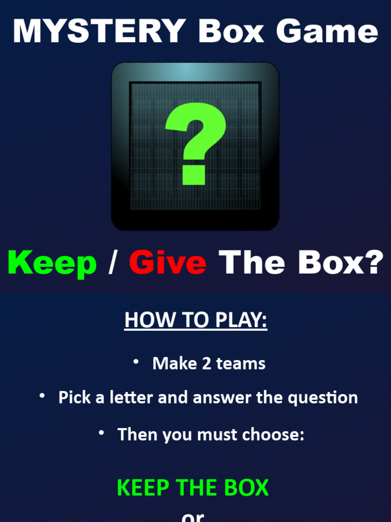 Mystery Box Game Rules and Points | PDF | Sports & Recreation ...