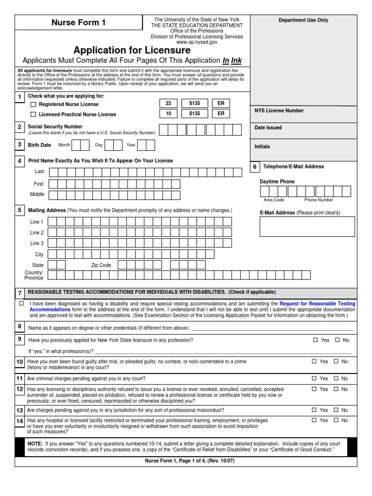 NCLEX Application New York Child Support Notary Public