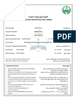 ( ) Electronic Exit Re-Entry Visa (Single)