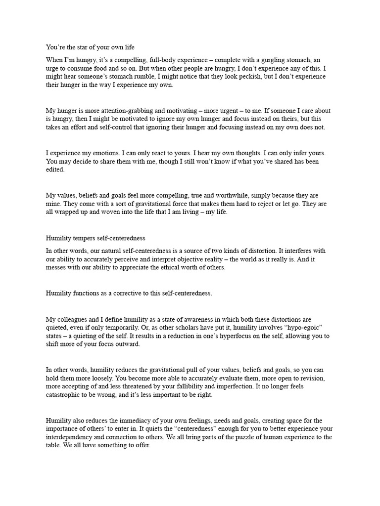 Humility | PDF | Humility | Experience