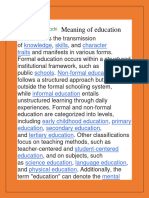 Meaning of Edu Cation