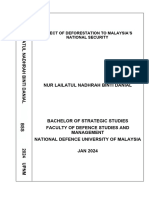 Effect of Deforestation To Malaysia's National Security