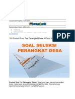 100 Contoh Soal Tes Perangkat Desa & Kunci Jawaban: Budidaya Makanan Pendidikan Perbankan Teknologi Wirausaha