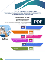 BPOM Standar Keamanan, Mutu Label PO Kemenperind 070324 Deksa