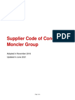 2021 Supplier Code of Conduct Moncler Group ENG