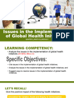 HEALTH - Q3 PPT-MAPEH10 - Lesson 3 (Issues in The Implementation of Global Health Initiatives)