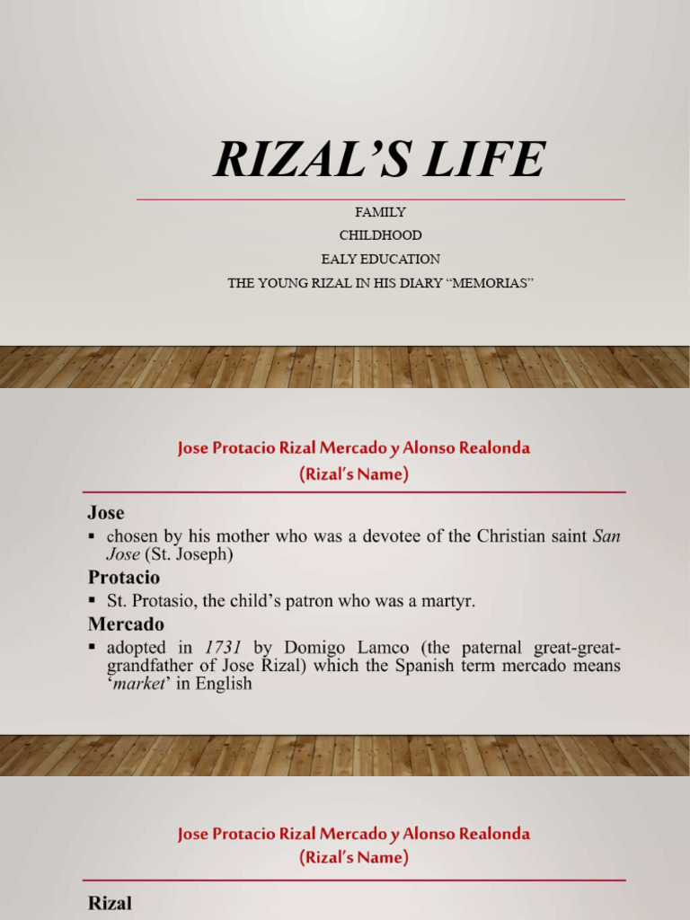 Rizals Life | PDF