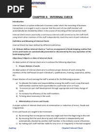 UNIT 3-Internal Check