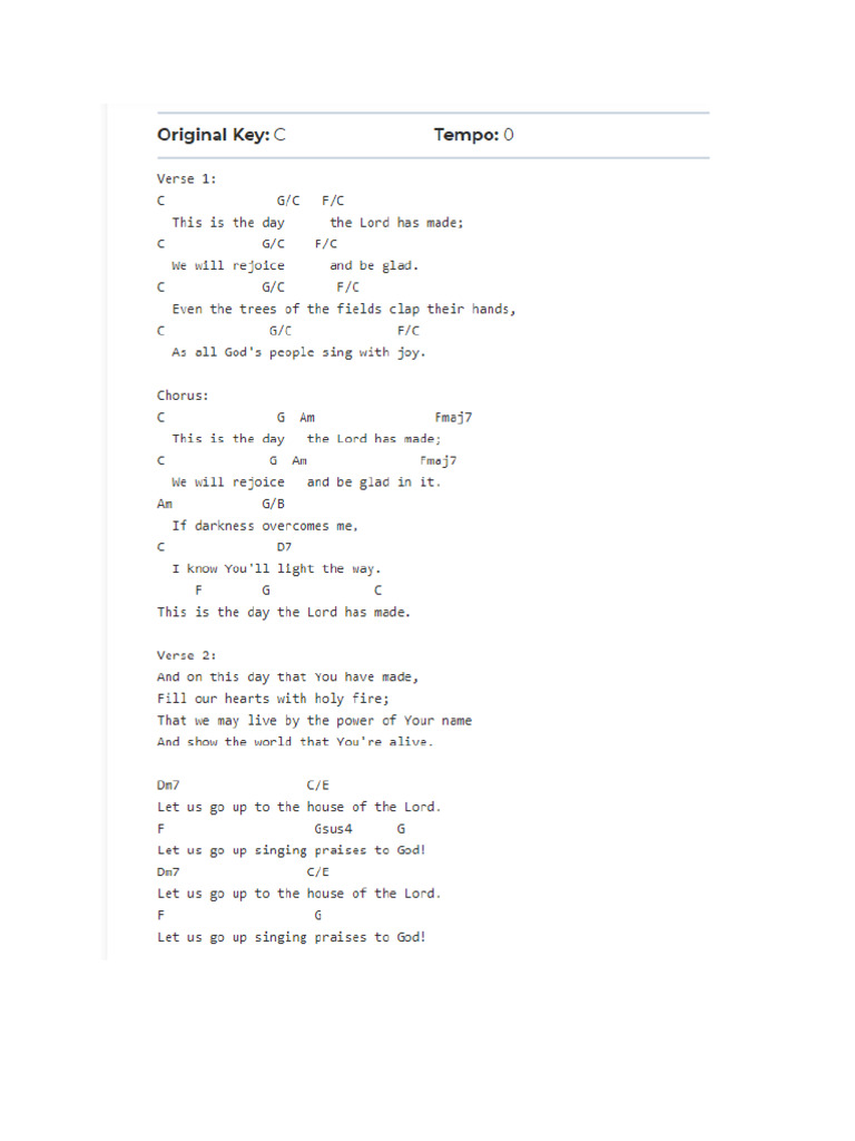 This is the day chords pdf