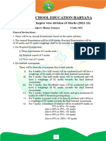 Board of School Education Haryana: Syllabus and Chapter Wise Division of Marks (2023-24)