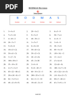 BODMAS Questions for Grade 6 | PDF