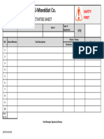 (SOP-M-03) Daily Activities Sheet