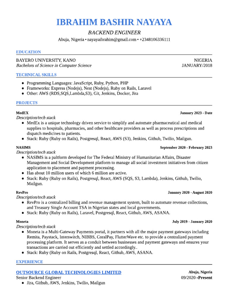 My CV Ruby 1 | PDF