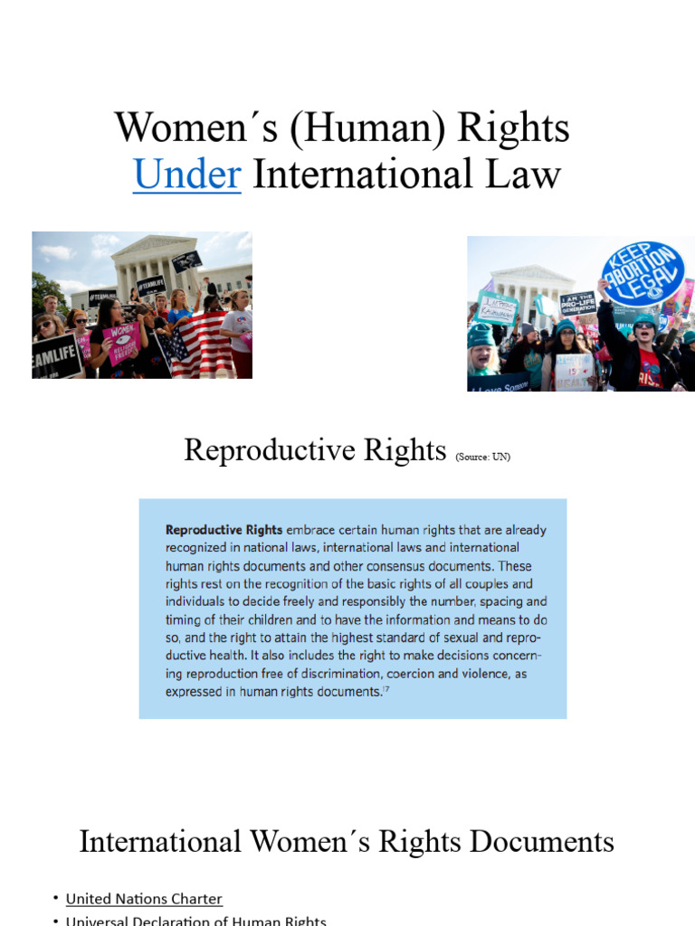 Reproductive Rights Presentationv2 | PDF | Convention On The ...