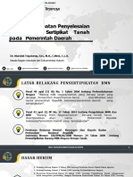 Strategi Percepatan Penyelesaian Penerbitan Sertipikat Tanah Pada Pemerintah Daerah