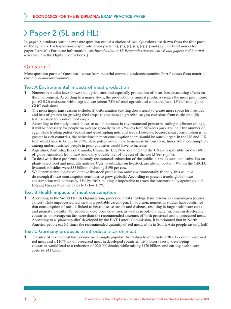 IB Economics Paper 2 Exam Practice Guide | PDF | Gross Domestic Product ...