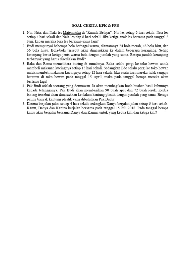 Fpb Dan Kpk Kelas 7 Smp Pdf