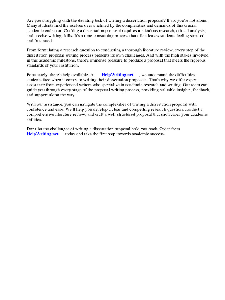 Dissertation Proposal Writing Guide | PDF | Thesis | Franchising