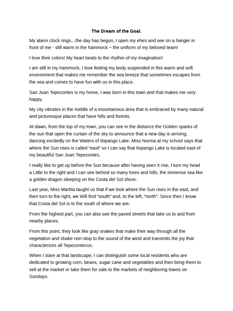 The dream of the goal pdf altar dances