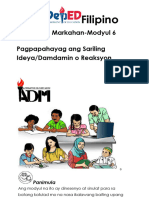 Filipino 2 - Q2-M6 Pagpapahayag Ang Sariling Ideya, Damdamin o Reaksyon