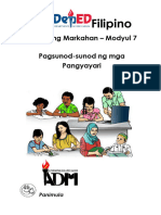 Filipino 2 - Q2-M7 Pagsunod-Sunod NG Mga Pangyayari