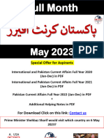 Pakistan Current Affairs May 2023