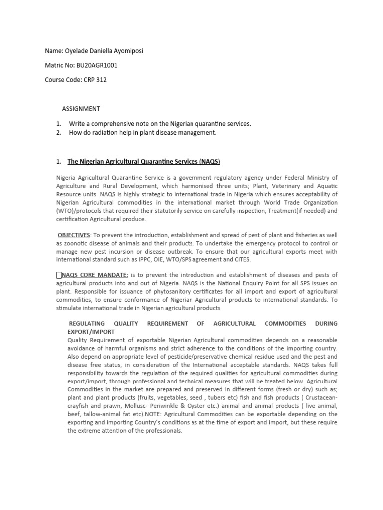 CRP 312 Assignment PDF Food Safety Sterilization (Microbiology)