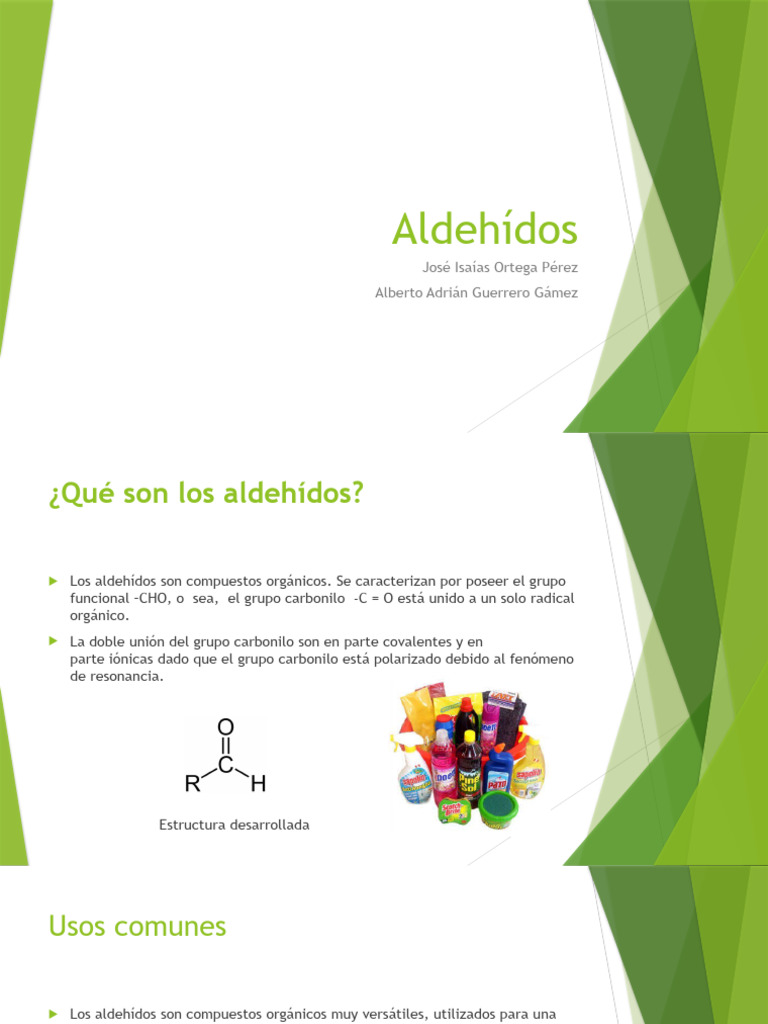 Aldehídos | PDF | Aldehído | Química