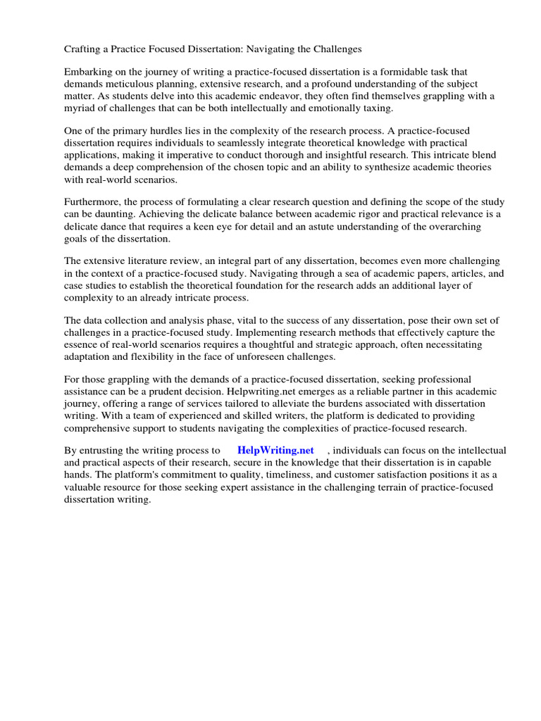 Navigating Practice-Focused Dissertations | PDF | Thesis | Essays