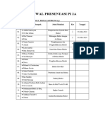 Jadwal Presentasi Pi 2a-1