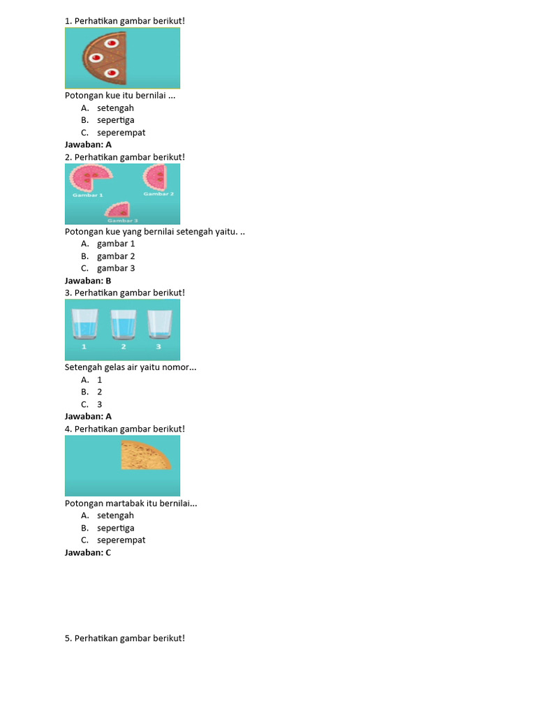 Contoh soal pts kelas 2 semester 2 matematika pdf