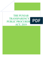 The Punjab Transparency in Public Procurement Act, 2019