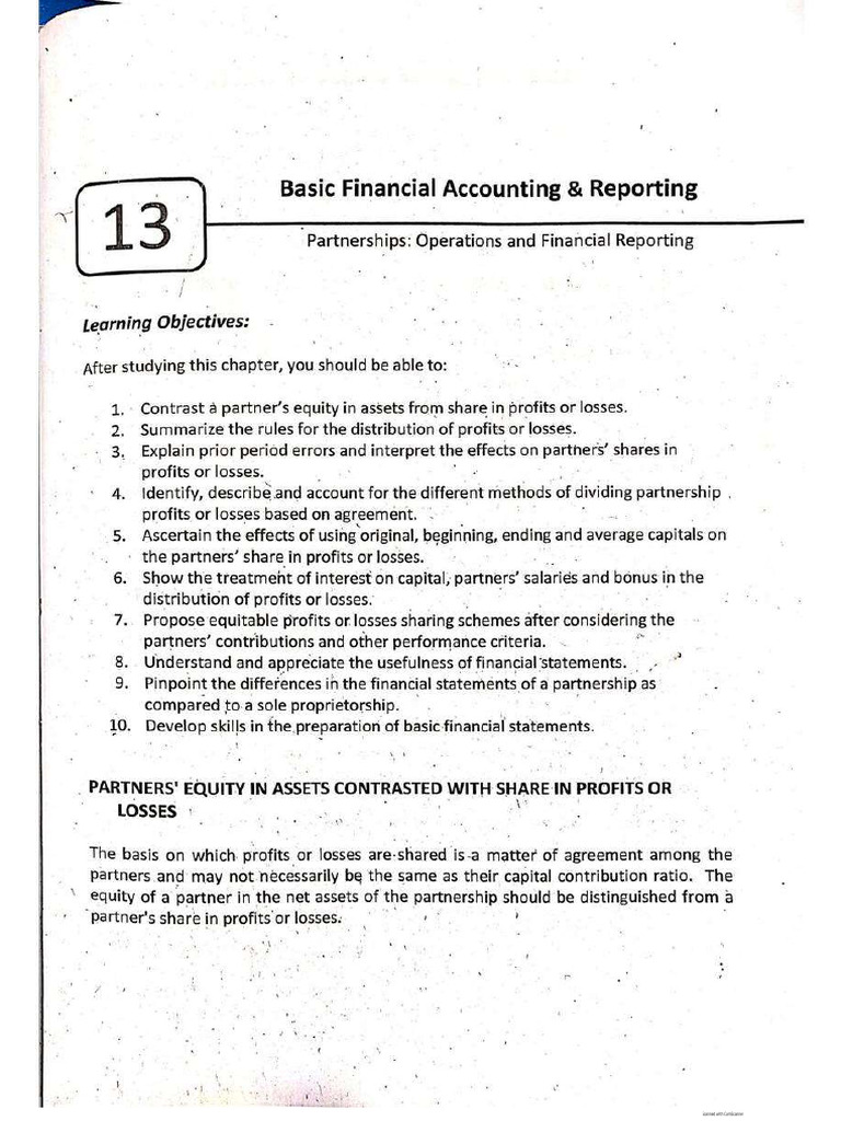 PLSP - Accounting Partnership Operation | PDF
