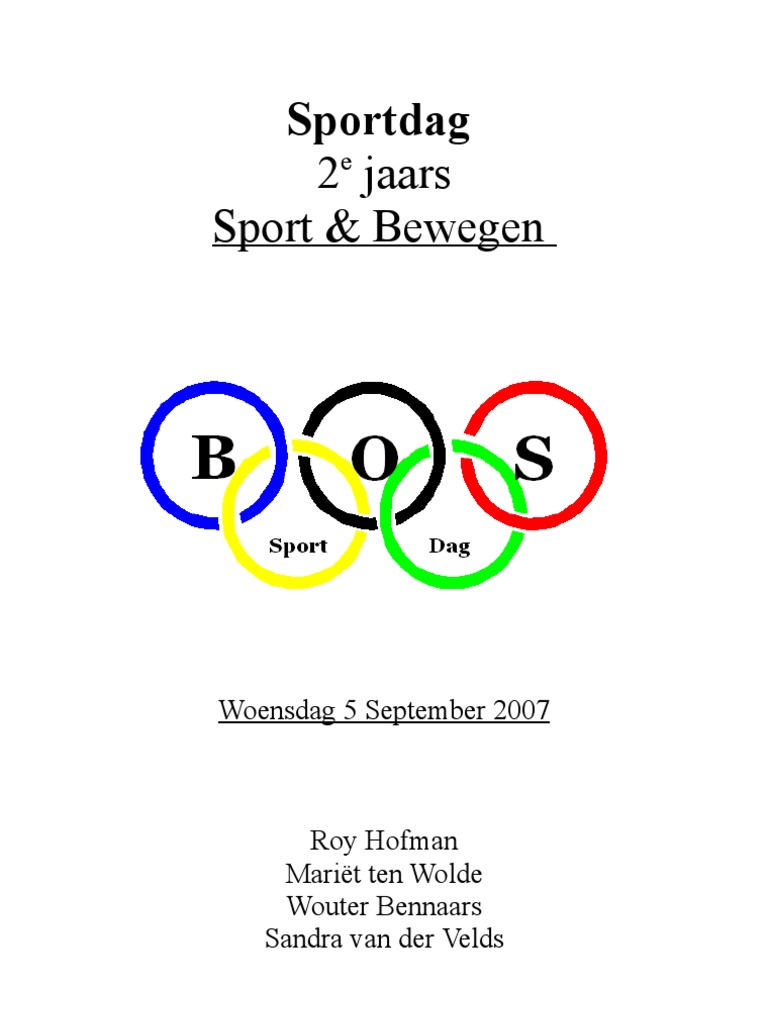 Sportdag Draaiboek  PDF