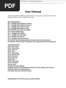 Zuoya Gmk87 User Manual