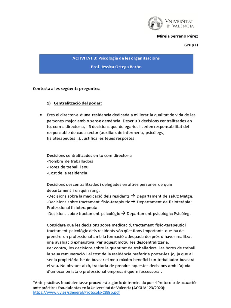 Activitat 3 Ps - Organtizacions - JOB | PDF