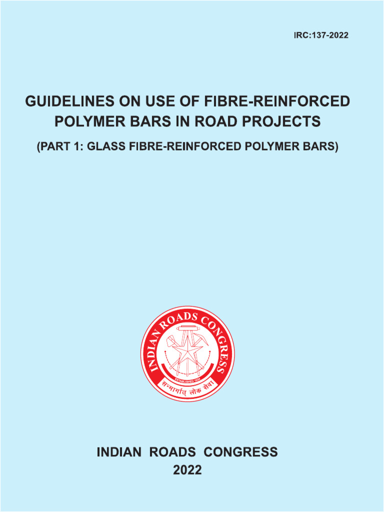 IRC on GFRP rebar | PDF | Fibre Reinforced Plastic | Reinforced Concrete