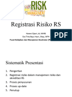 Registrasi Risiko RS: Hanevi Djasri, DR, Mars Eva Tirta Bayu Hasri, Skep, MPH