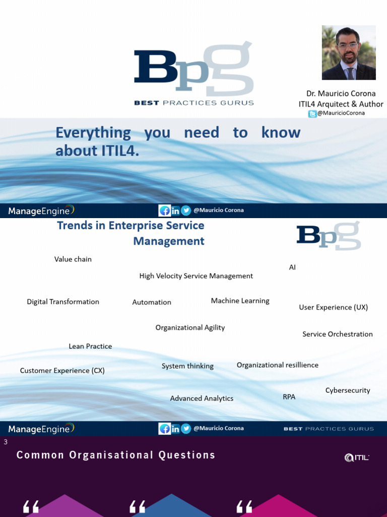 Itil 4 Presentation Pdf It Service Management Agile Software