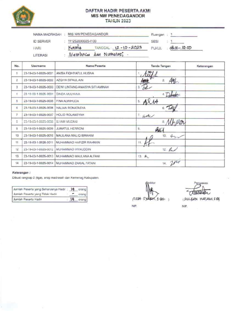 Absen 120231012 - 11185612 | PDF