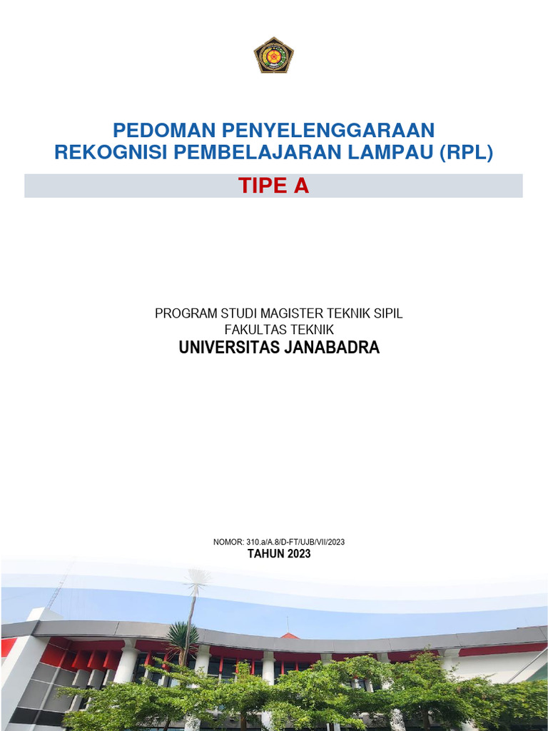 Pedoman RPL Magister Teknik Sipil UJB | PDF